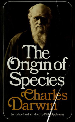 Cover of On the Origin of Species by Charles Darwin, 1975 Norton edition introduced and abridged by Philip Appleman